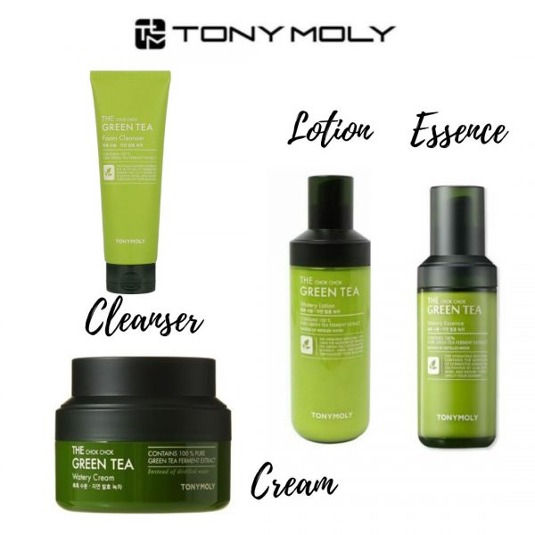 Tonymoly The Chok Chok Green Tea Watery Essence/Lotion/Foam Cleanser/Cream