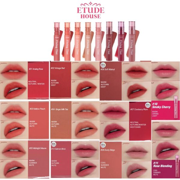 Etude House Fixing Tint 4g (8 Colors to choose)